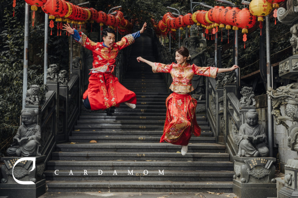 中式婚紗攝影｜秀禾服龍鳳褂旗袍｜古典喜慶婚紗照