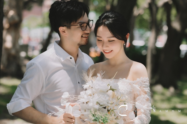 棕櫚大道婚紗攝影｜綠意草地山間公路婚紗照